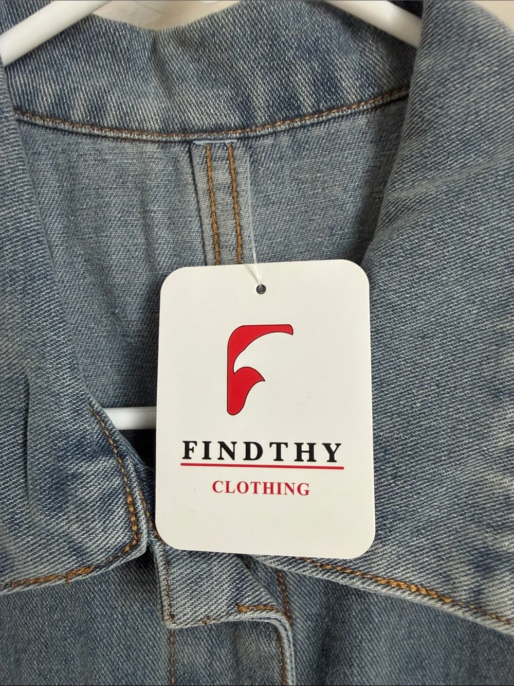 Findthy Oversized Denim Utility Vest Light Wash Button Front NWT